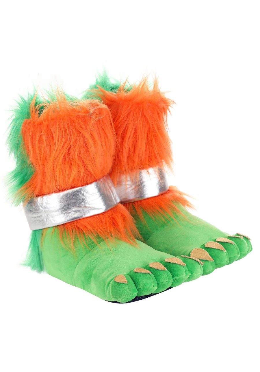 Adult Street Fighter Blanka Costume Slippers