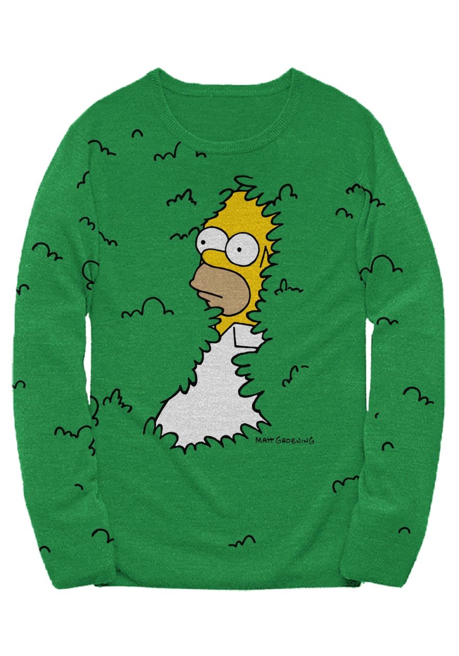 Adult The Simpsons Homer Bushes Sweater