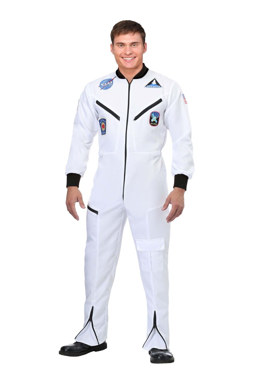 Adult White Astronaut Jumpsuit Costume