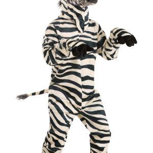 Adult Zebra Mascot with Mouth Mover Mask