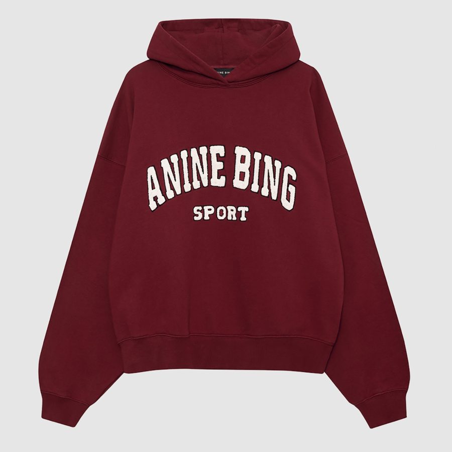 Anine Bing Alec Fleece-Back Cotton-Jersey Hoodie - XS