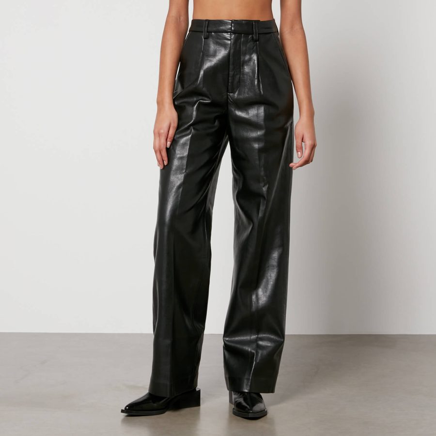 Anine Bing Carmen Faux and Recycled Leather Trousers - 36