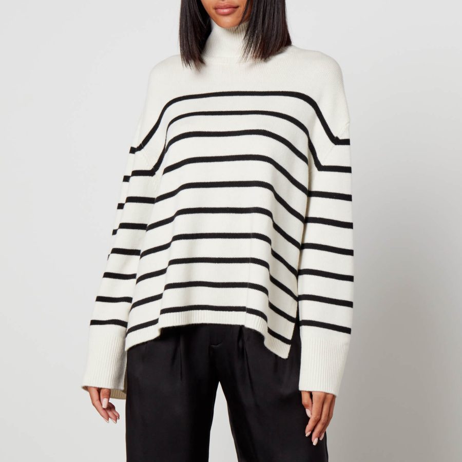 Anine Bing Courtney Striped Wool-Blend Jumper - S