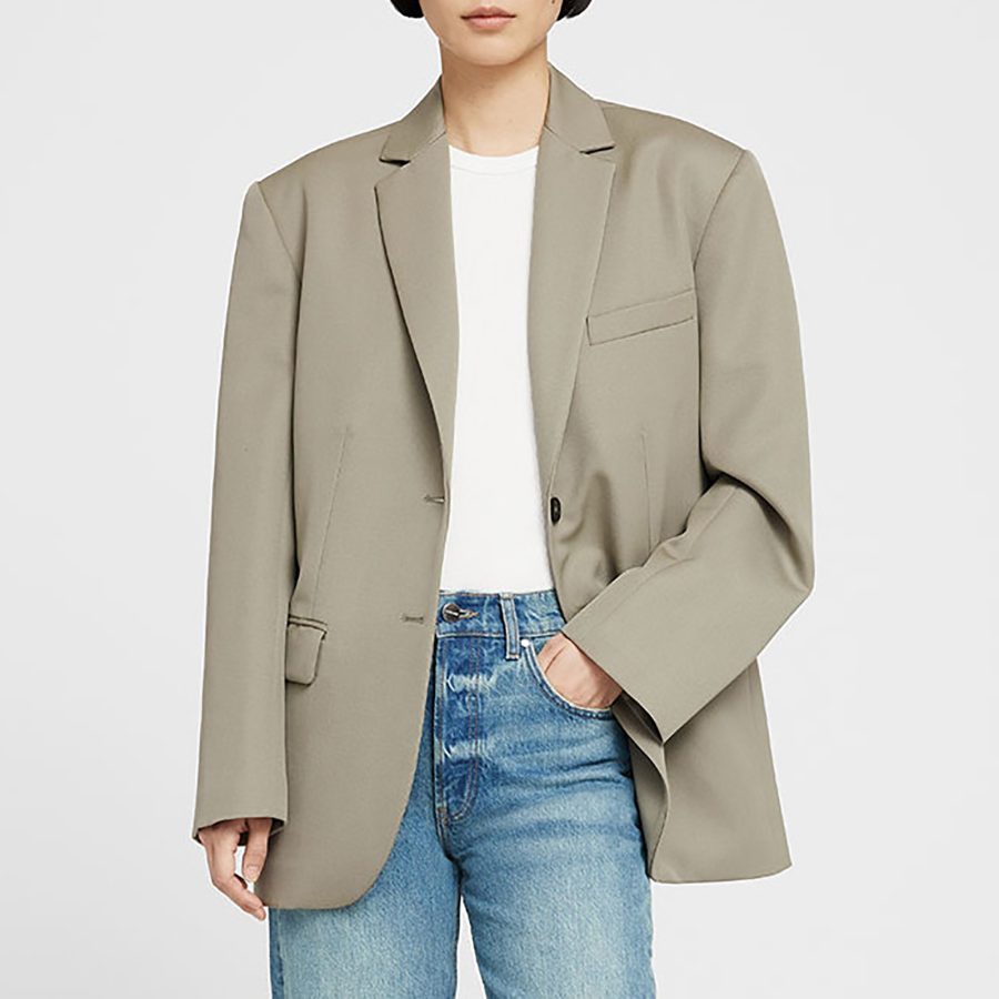 Anine Bing Quinn Wool Oversized Blazer - XS