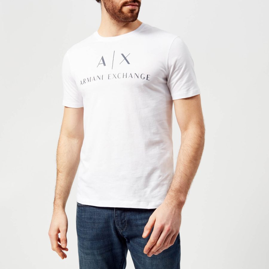 Armani Exchange Men's AX Logo T-Shirt - White - L