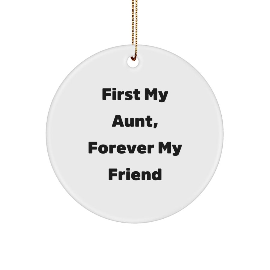 Aunt's Forever Friend Circle Ornament, Christmas Unique Gift for Aunt from Famil