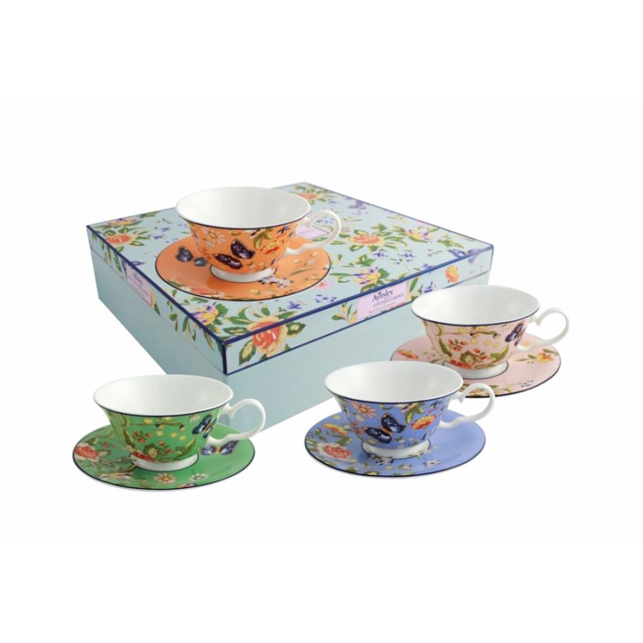 Aynsley Cottage Garden Windsor Tea Cup & Saucer Set