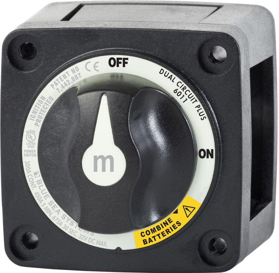 BLUE SEA 6011200 m-Series Battery Switch Dual Circuit Plus - Black