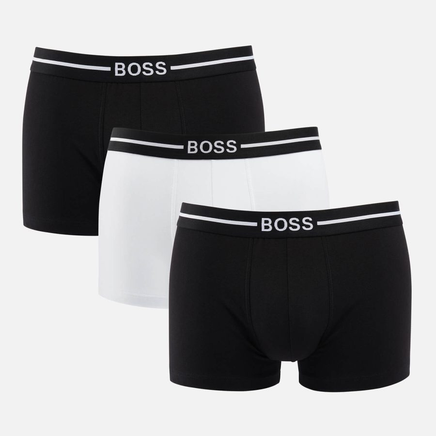 BOSS Bodywear Men's Organic Cotton 3-Pack Trunks - Black - S