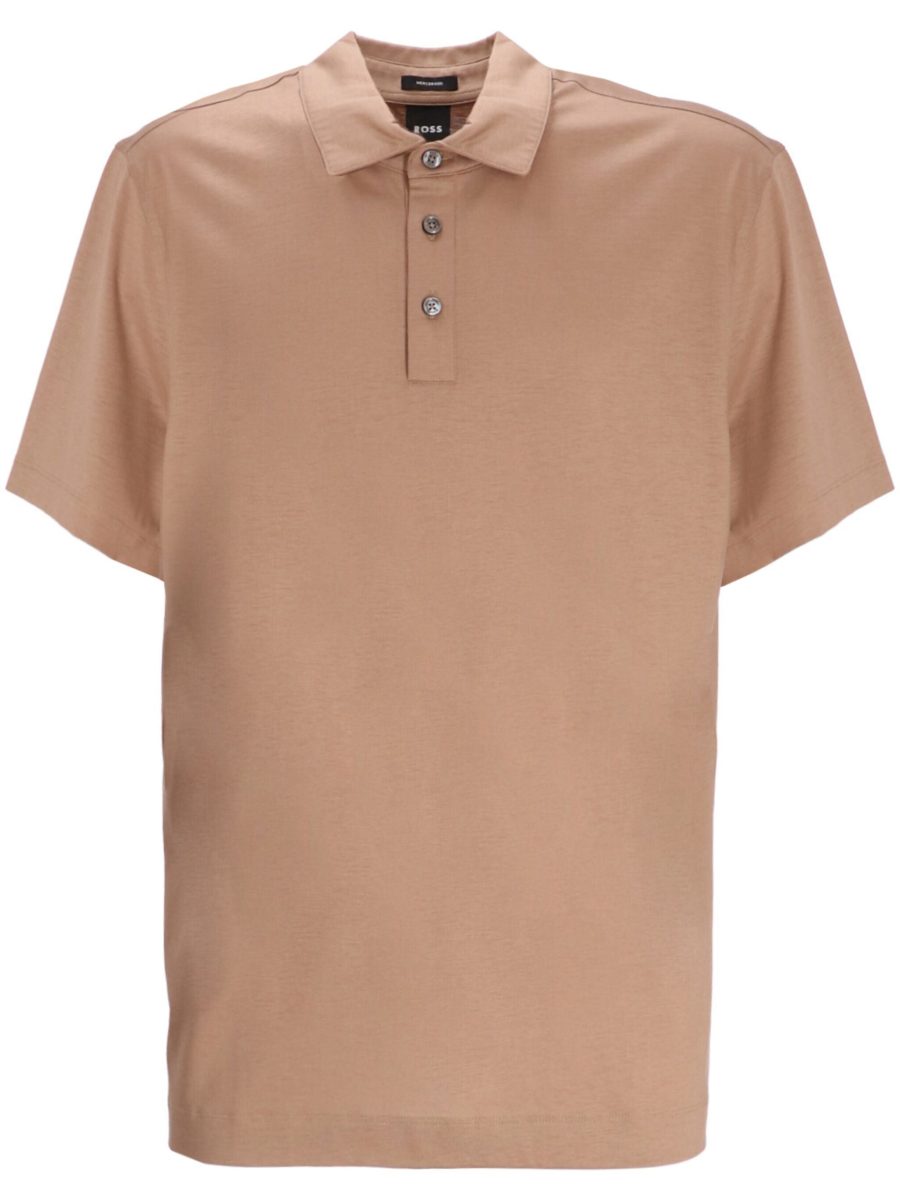 BOSS Press 50 Cotton Polo Shirt Light Brown