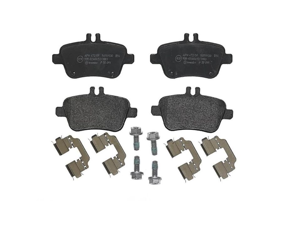 BREMBO P50091 Rear Brake Pad; FMSI D1646-8874; Low-Metallic; Set Of 4