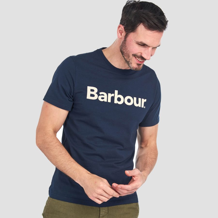 Barbour Heritage Men's Logo T-Shirt - New Navy - M