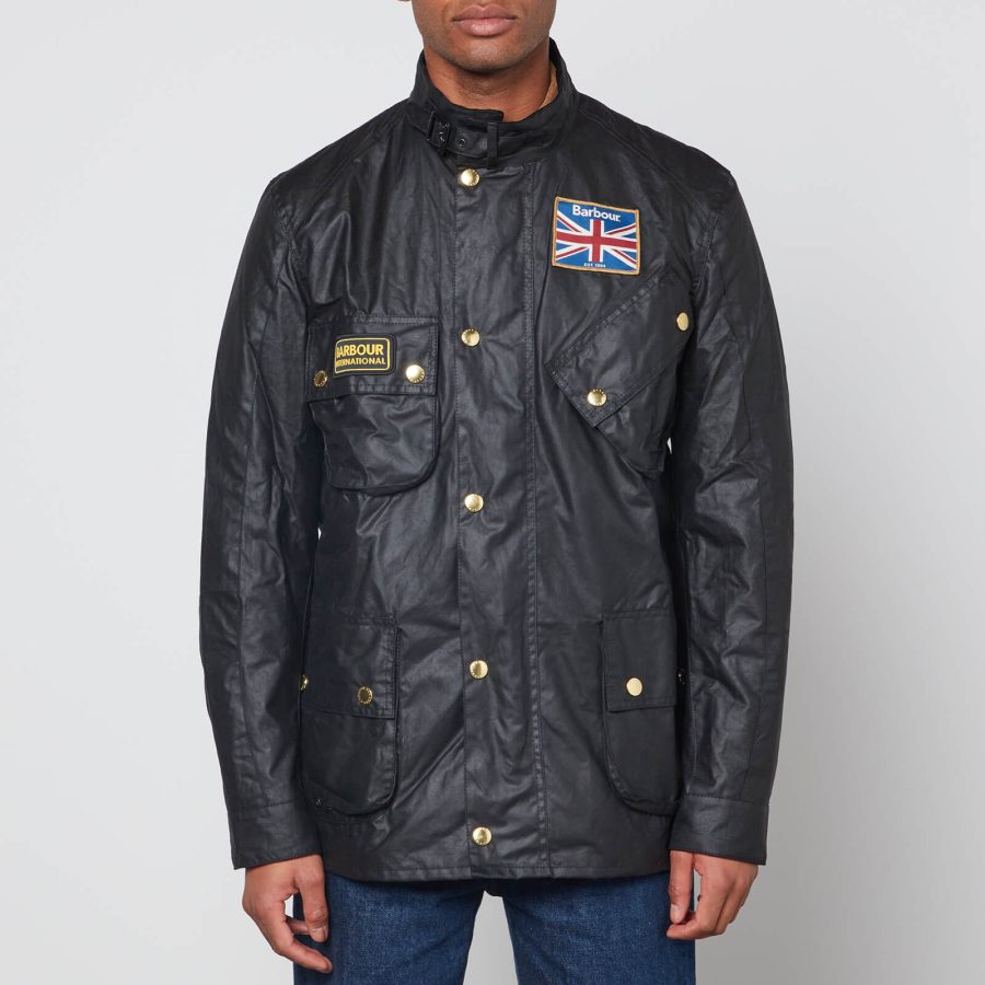 Barbour International Union Jack Waxed Cotton Jacket - L