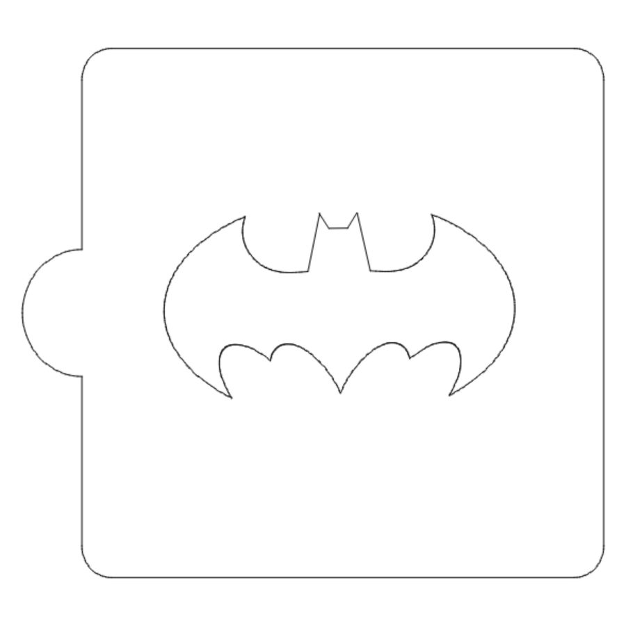 Batman Bat Shape Outline Stencil for Cookies or Cakes USA Made LS466