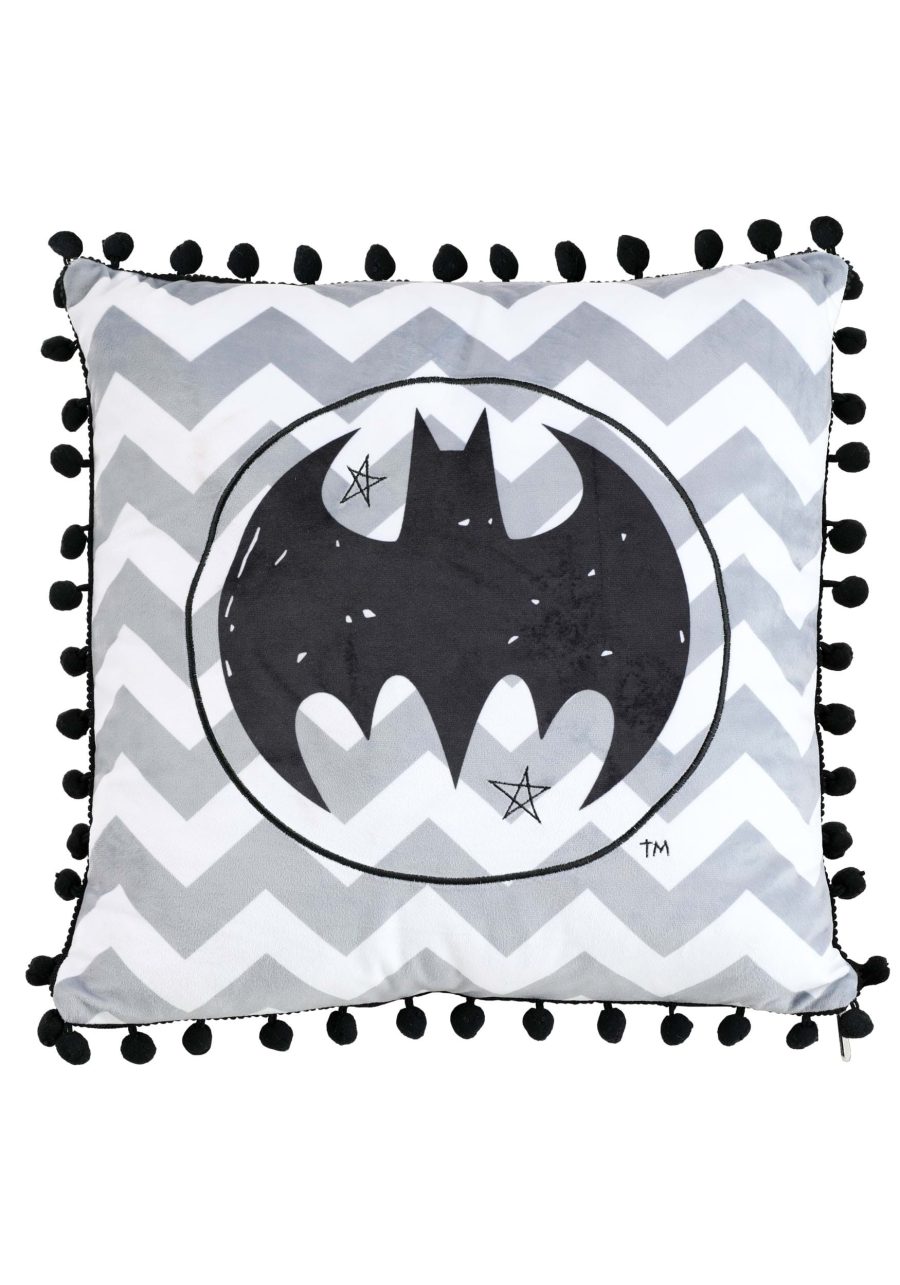 Batman Logo Pom Pom Pillow