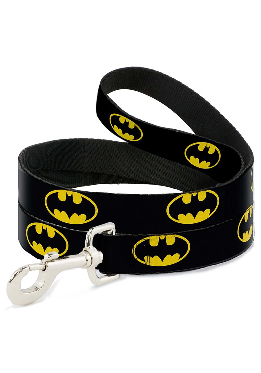 Batman Shield Black and Yellow Dog Leash