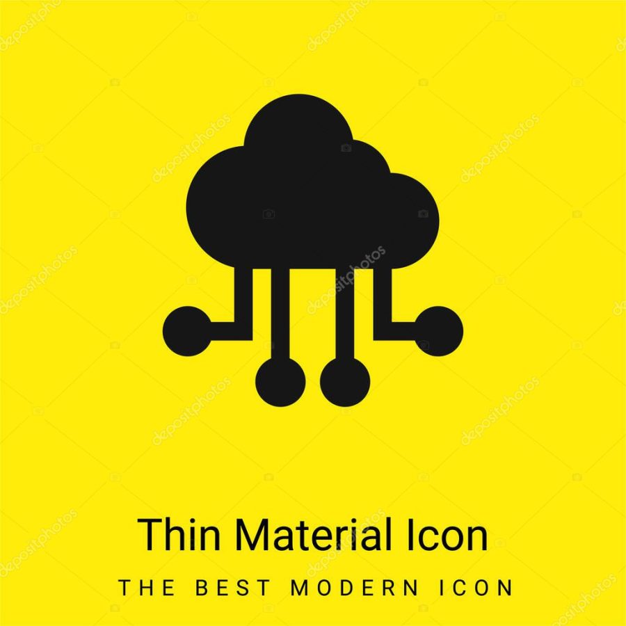 Big Data minimal bright yellow material icon