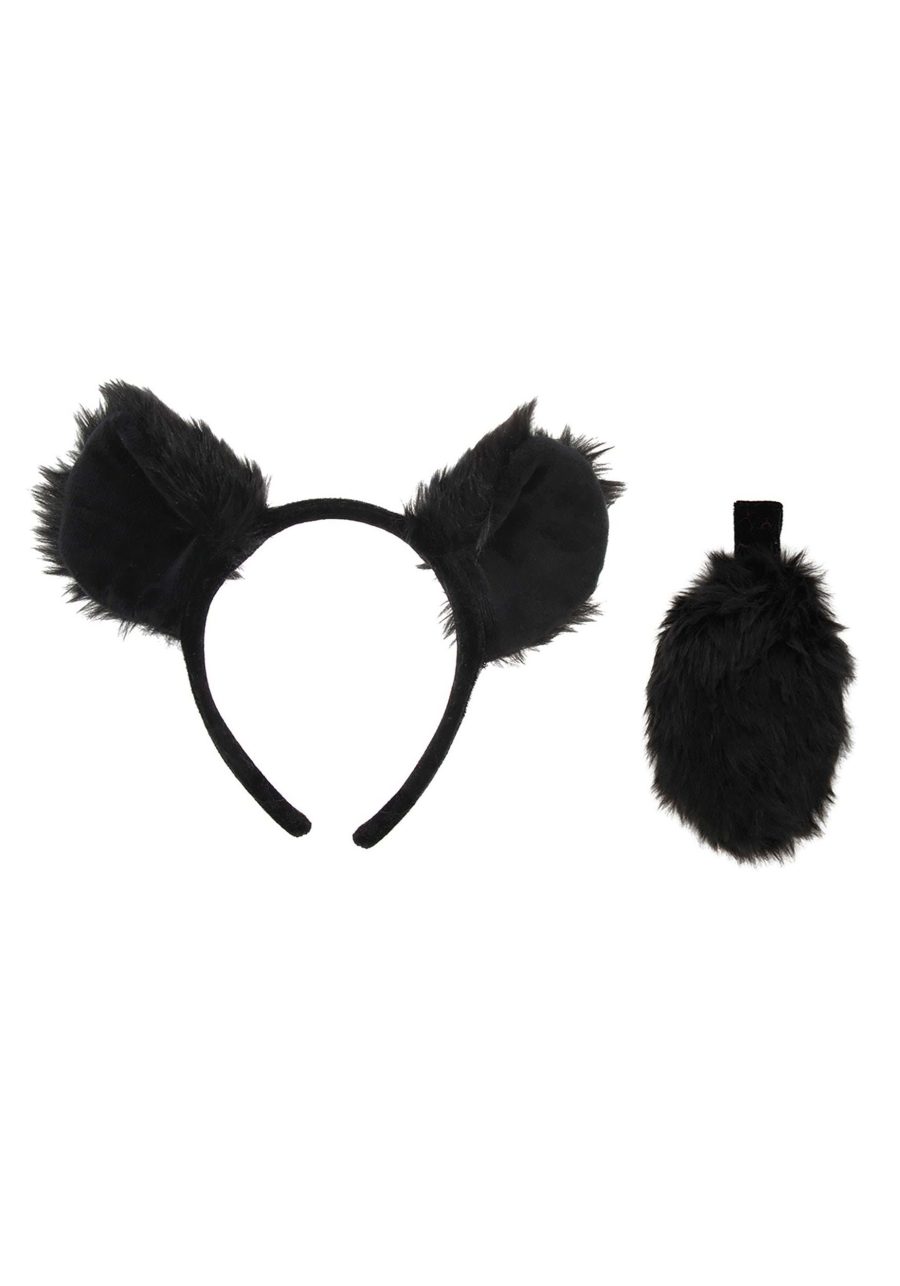 Black Bear Ears Headband & Tail Kit