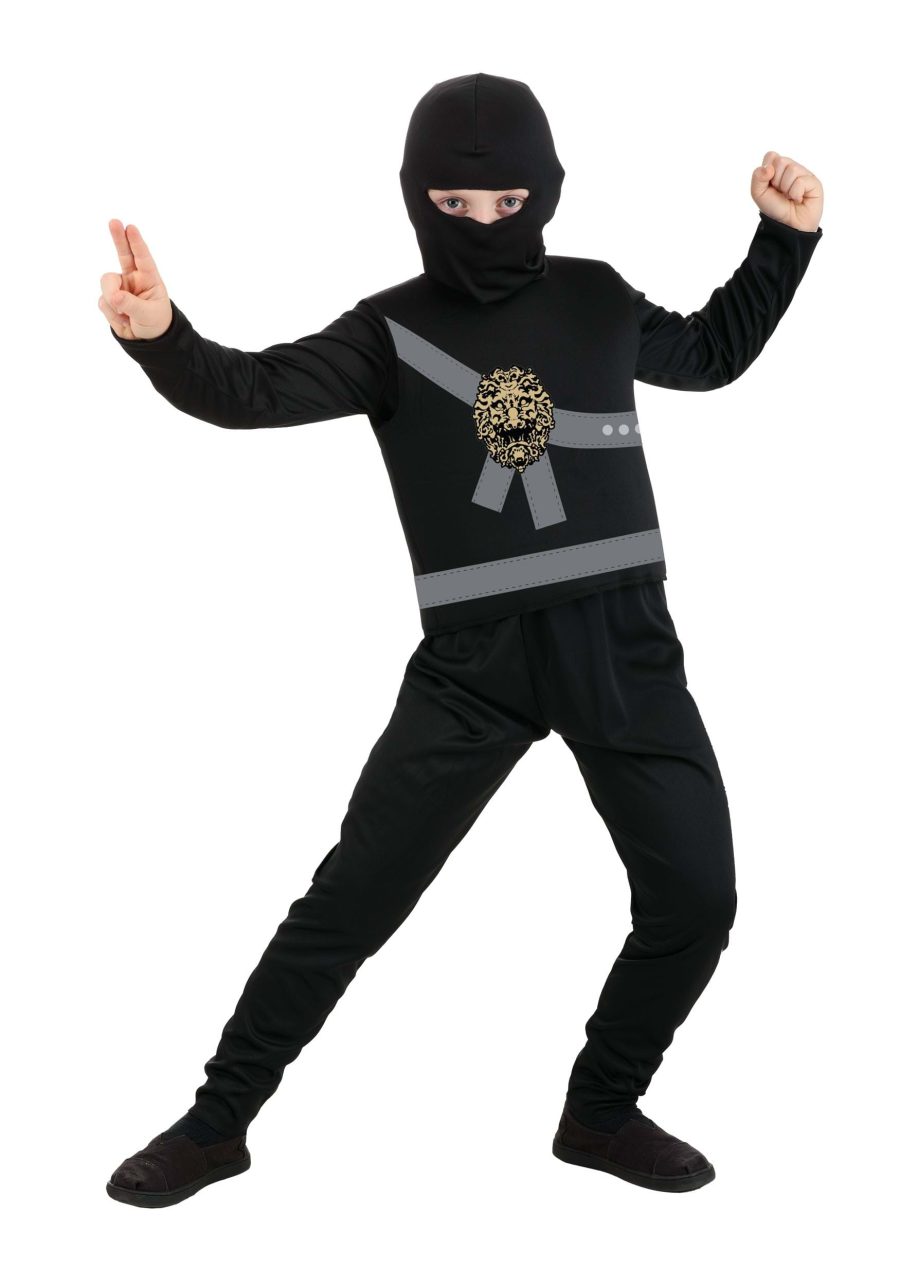 Black Ninja Master Kid's Costume