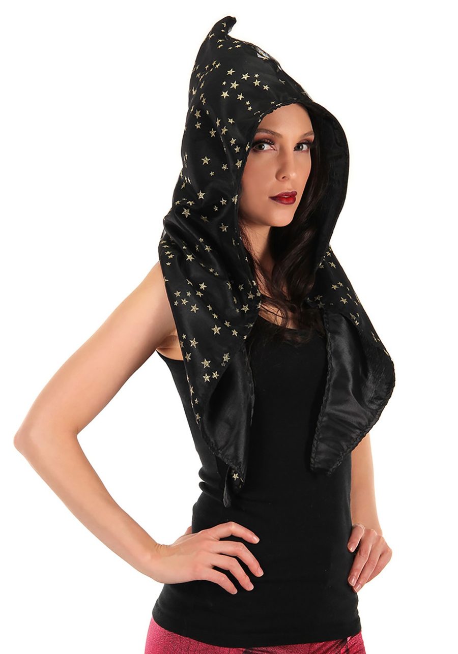 Black Wizard Alchemy Costume Accessory Hood