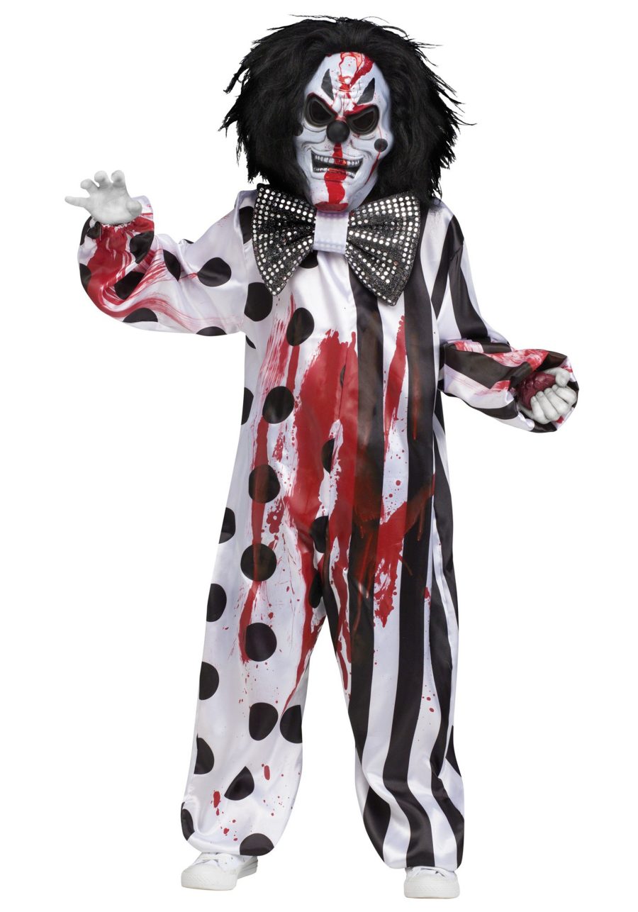 Bleeding Killer Clown Kid's Costume