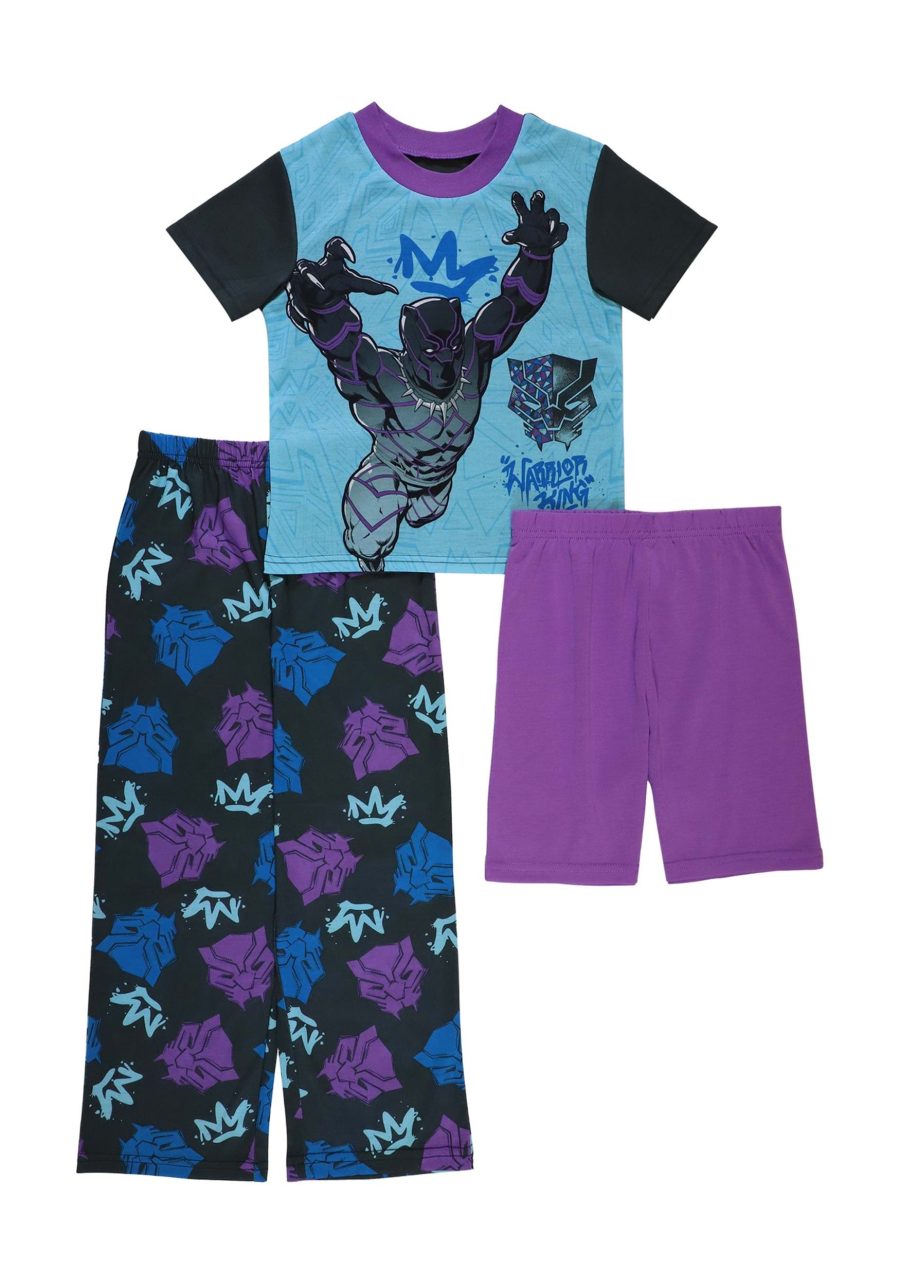 Boy's 3 Piece Black Panther Sleep Set