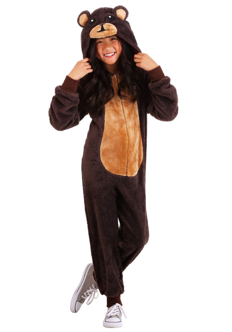 Brown Bear Kids Jumpsuit Costume