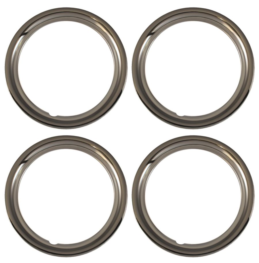 COAST TO COAST IWC1515C Set of 4 Chrome plated Steel 15 INCH Universal 1.75 inch Beauty Trim Rings 1515C