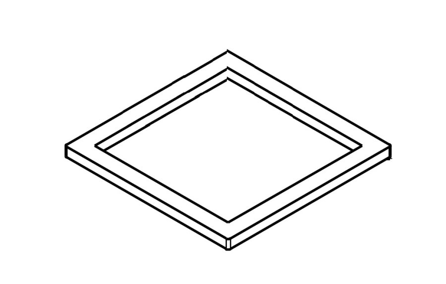 COLEMAN 48207-3301 ROUGHNECK BASE PAN GASKET, For 14 Inch x 14 Inch Vent Openings; For 48207 Roughneck Series Air Conditioner; With 5 Bolts And Gasket