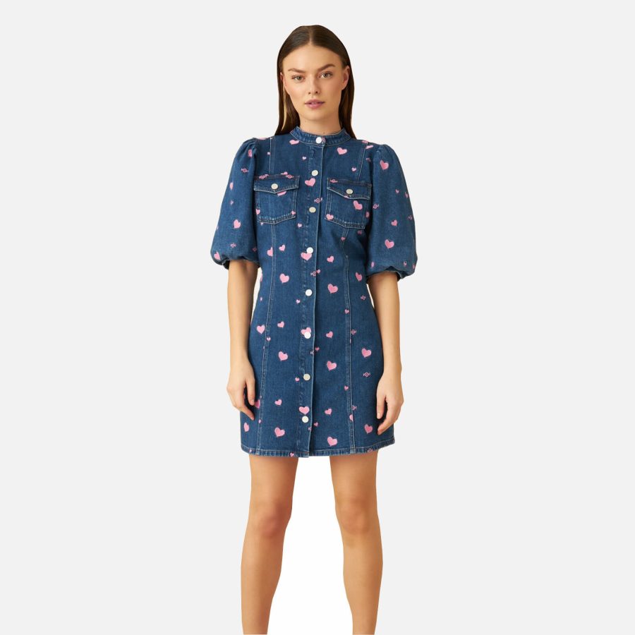 CRAS Celiacras Embroidered Organic Denim Dress - EU 38/UK 10