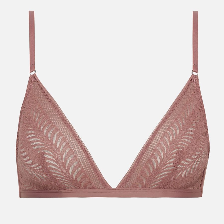 Calvin Klein Sculpt Jersey and Lace Unlined Triangle Bra - XS