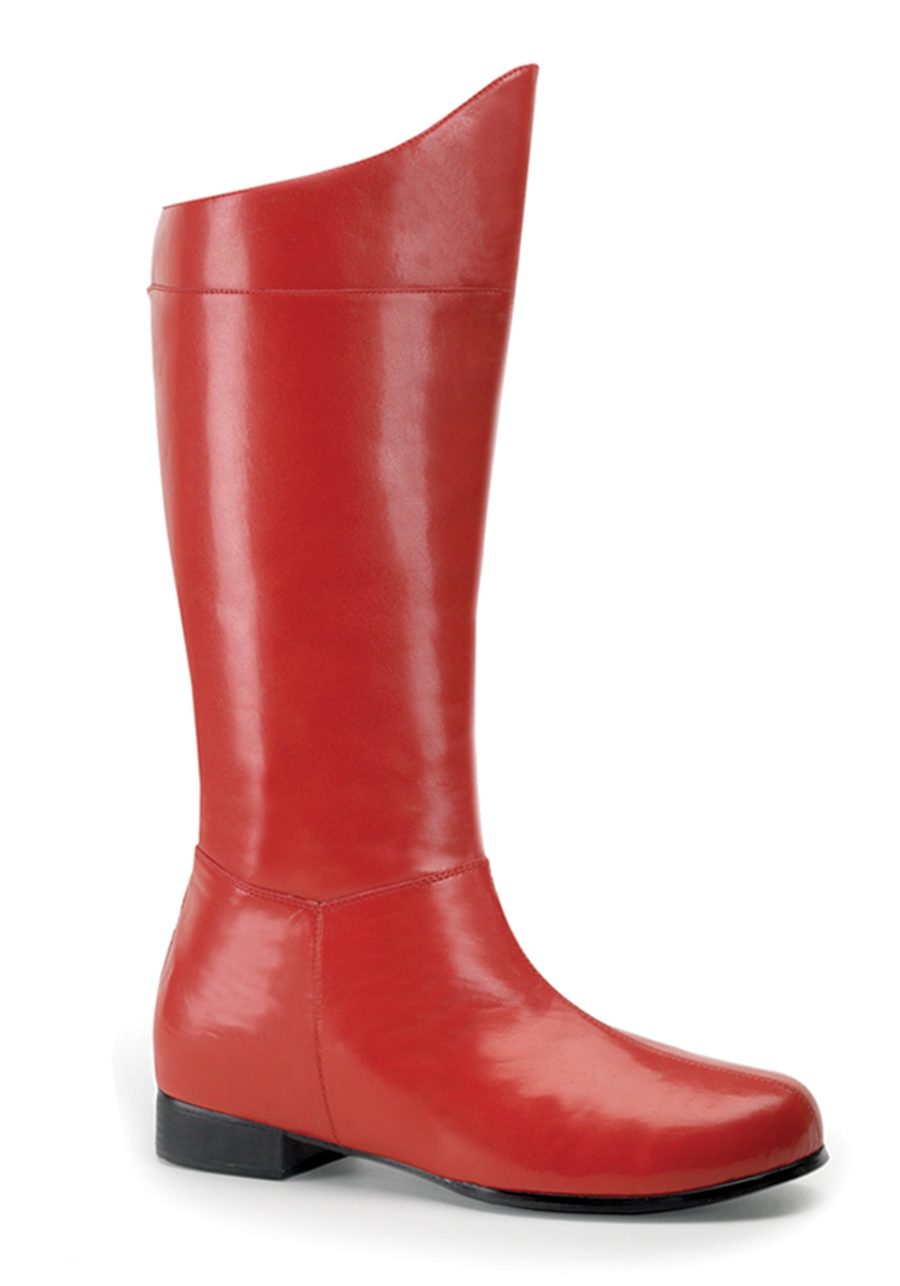 Child Red Superhero Costume Boots