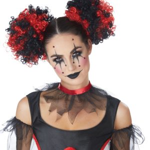 Clip-On Clown Hair Puff Buns