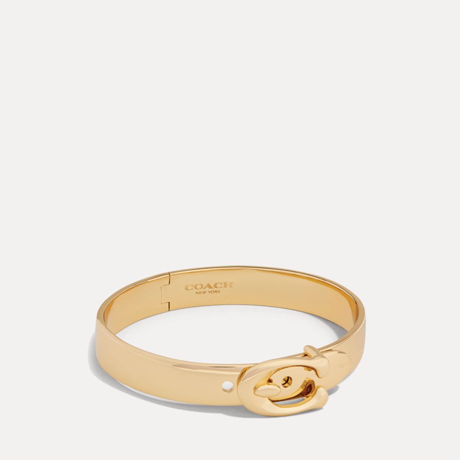 Coach C Buckle Gold-Tone Bracelet