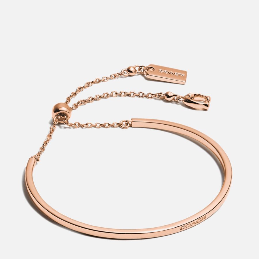 Coach C Slider Rose Gold-Tone Bracelet