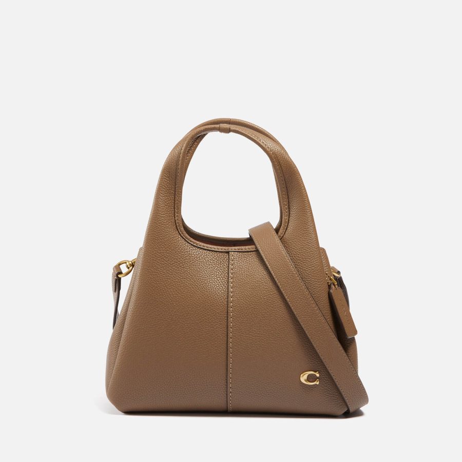 Coach Lana 23 Polished Pebble-Grain Leather Shoulder Bag