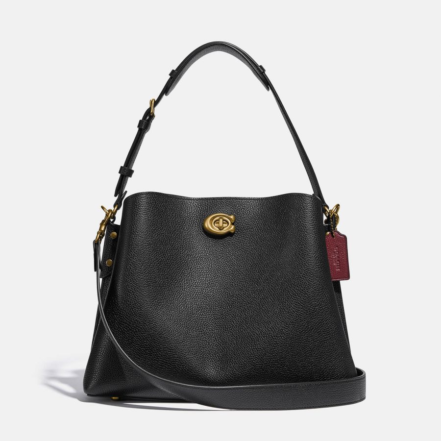 Coach Women's Willow Leather Shoulder Bag - Black