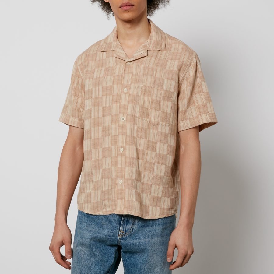 Corridor Check Cotton-Jacquard Shirt - M