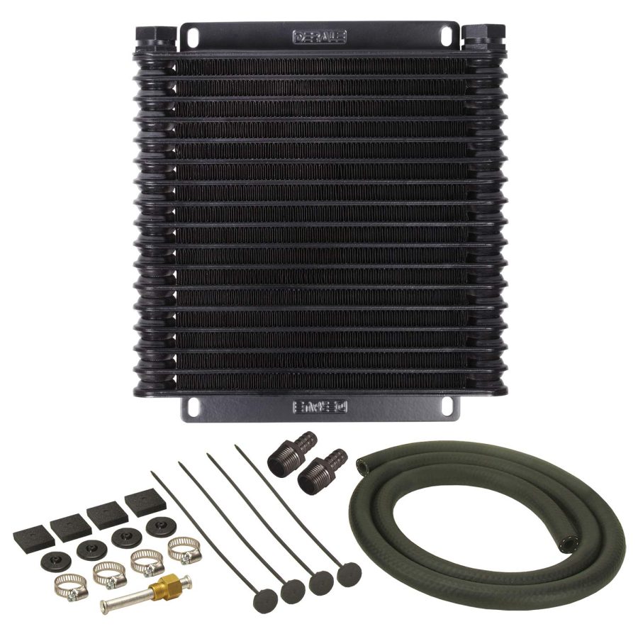 DERALE 13614 Series 9000 Plate and Fin Transmission Oil Cooler,Black