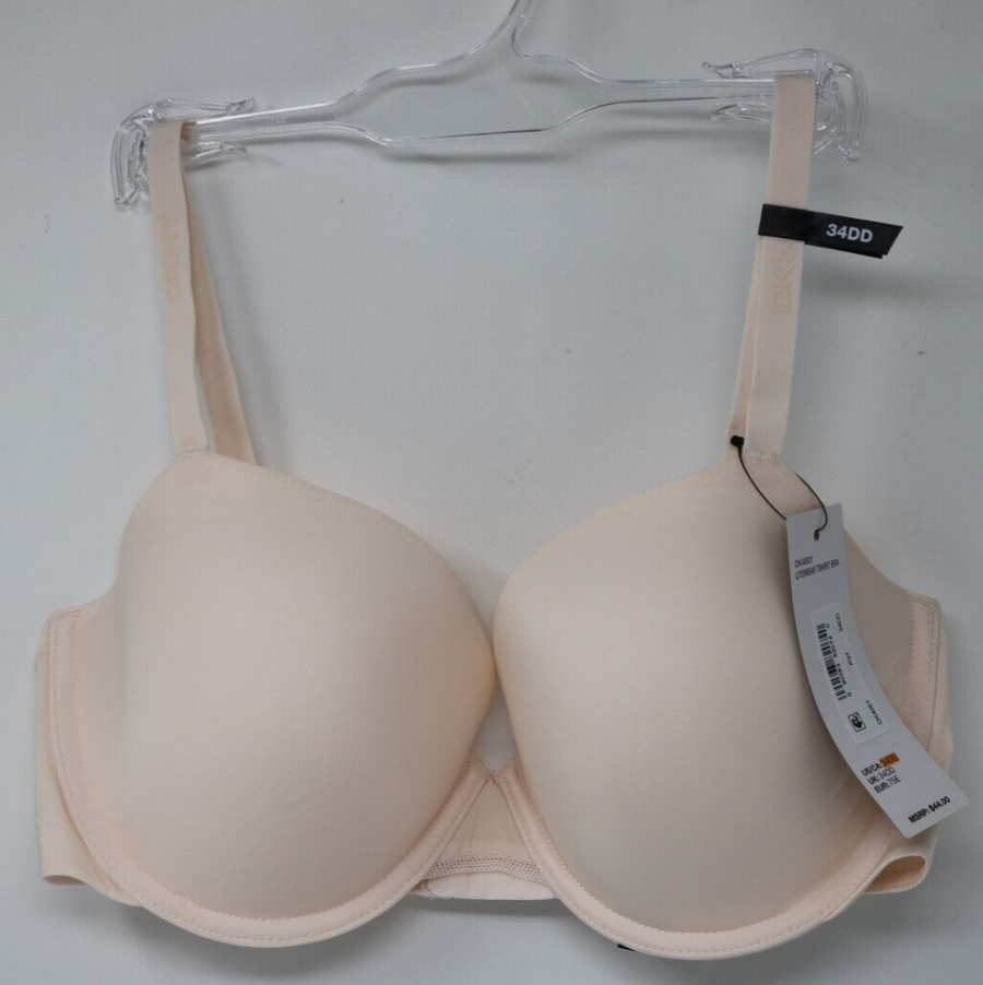 DKNY Women's Litewear Spacer Underwired T-Shirt Bra 34DD Vanilla Pink DK4001 NWT