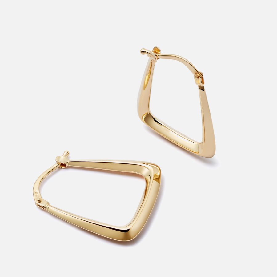 Daisy London X Polly Sayer Creole Gold-Plated Earrings