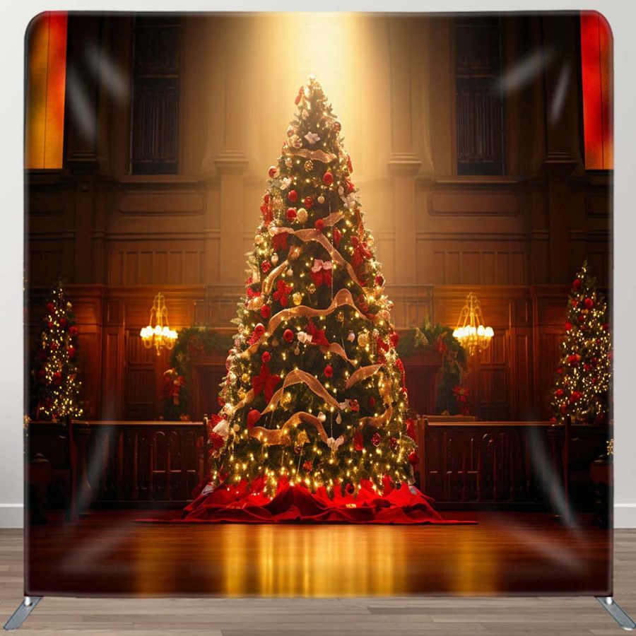 Dark Room Light Christmas Tension Fabric Backdrop - Aperturee