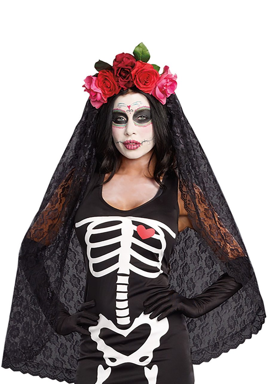 Day of the Dead Women's Costume Headpiece