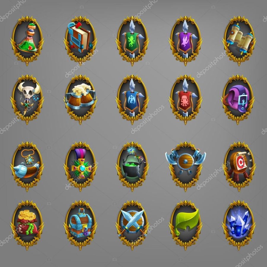 Decoration icons for games.