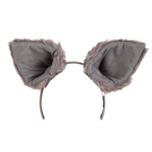 Deluxe Gray Wolf Ears Costume Headband