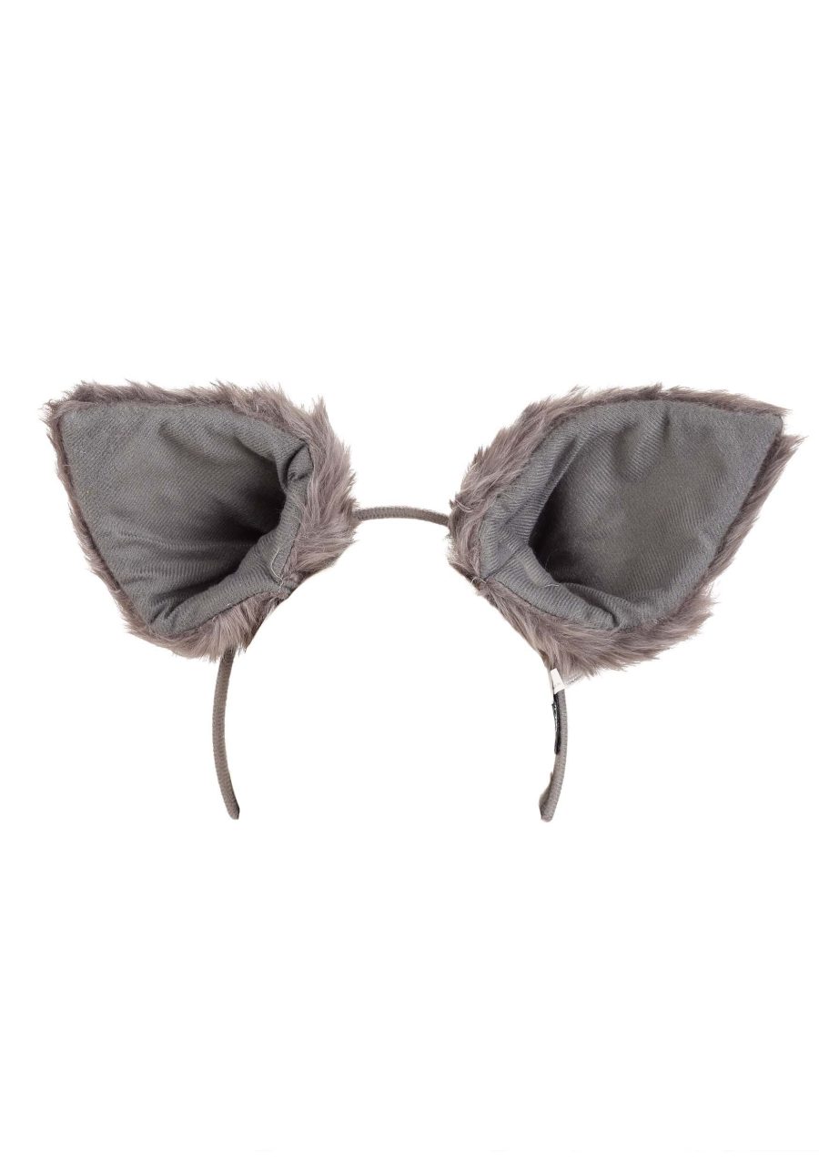 Deluxe Gray Wolf Ears Costume Headband