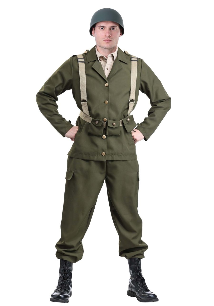 Deluxe WW2 Soldier Costume for Men