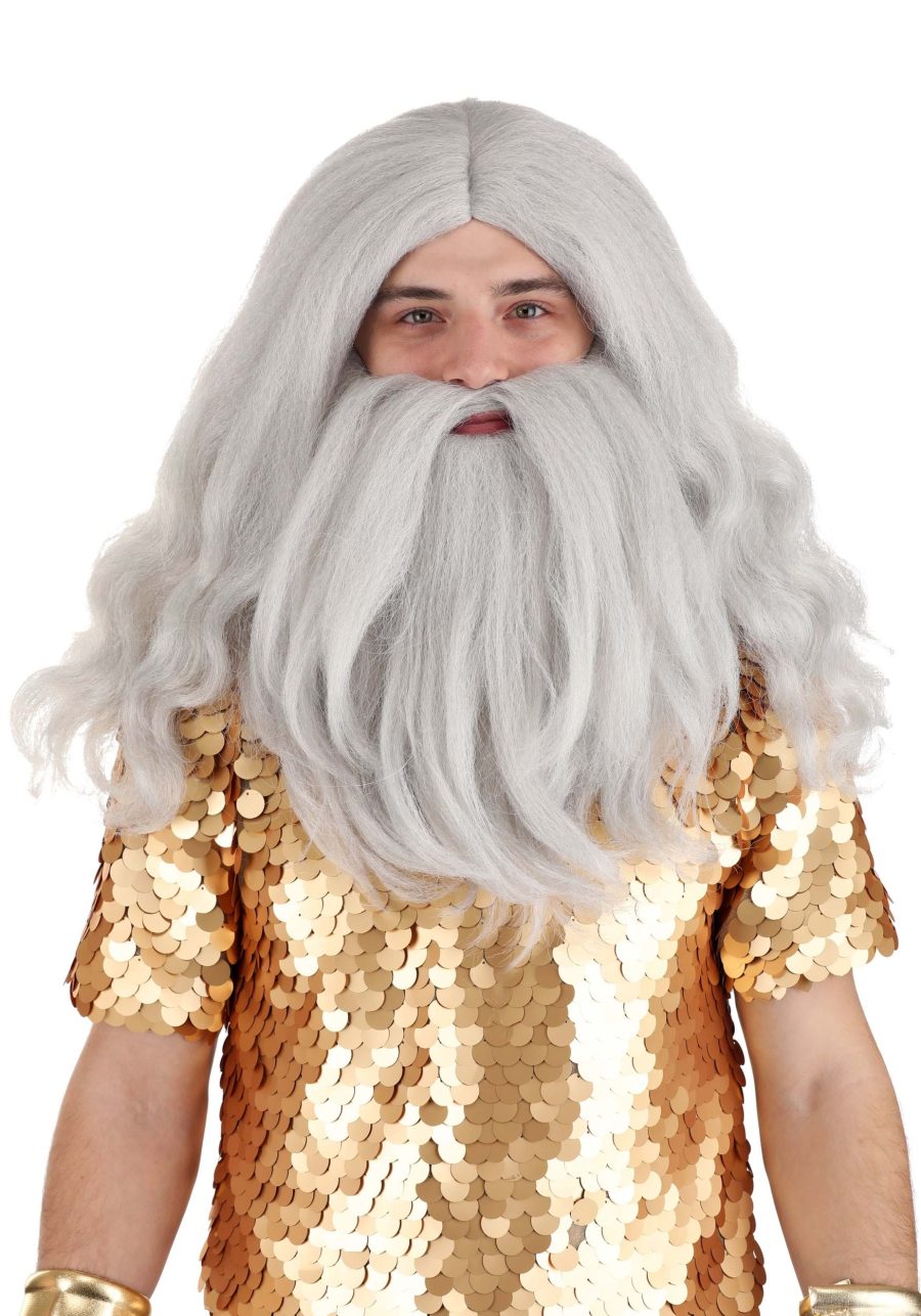 Disney King Triton Beard and Wig Accessory Costume Kit