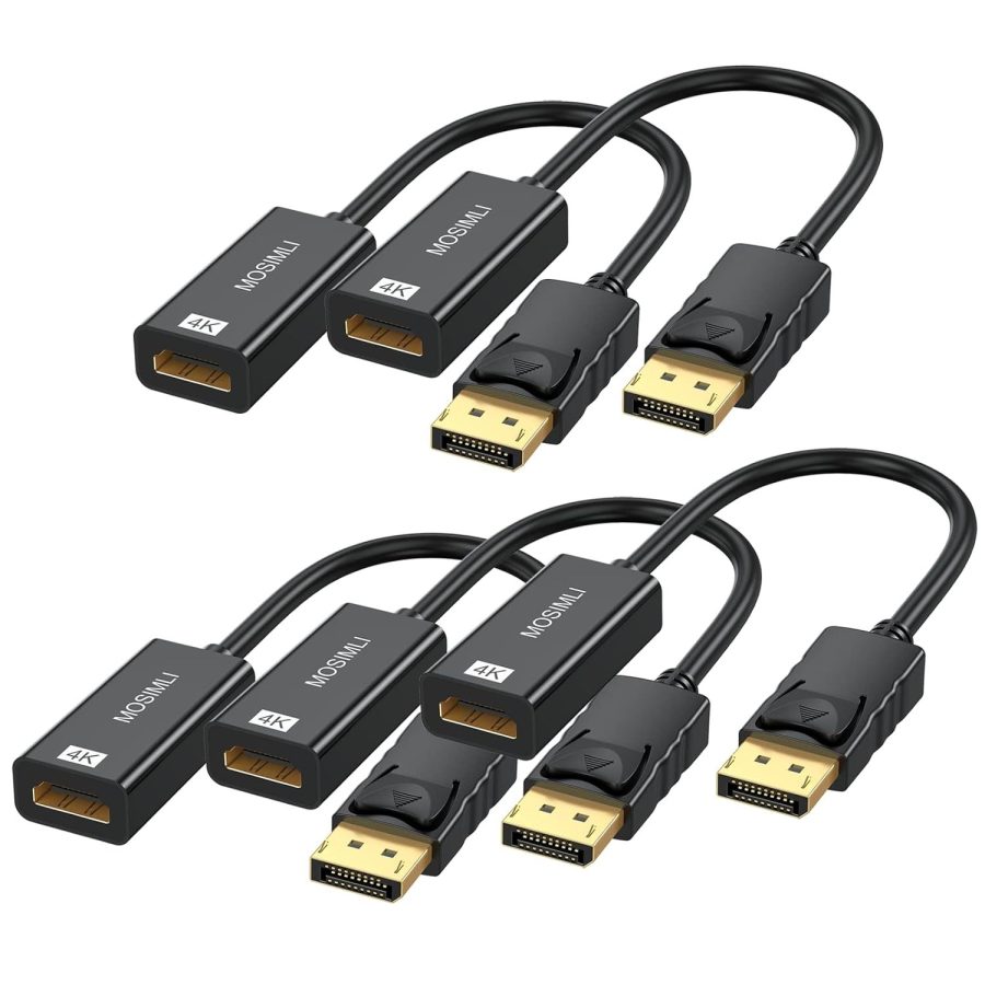 Displayport To Hdmi Adapter 5-Pack, 4K Display Port Dp To Hdmi Cable Male To Fem