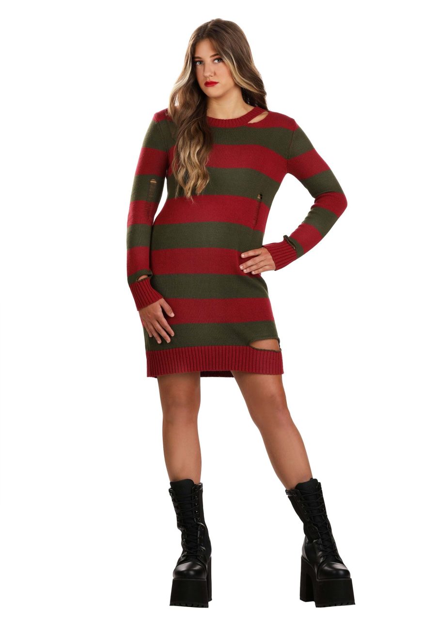 Distressed Nightmare on Elm Street Sweater Dress for Women